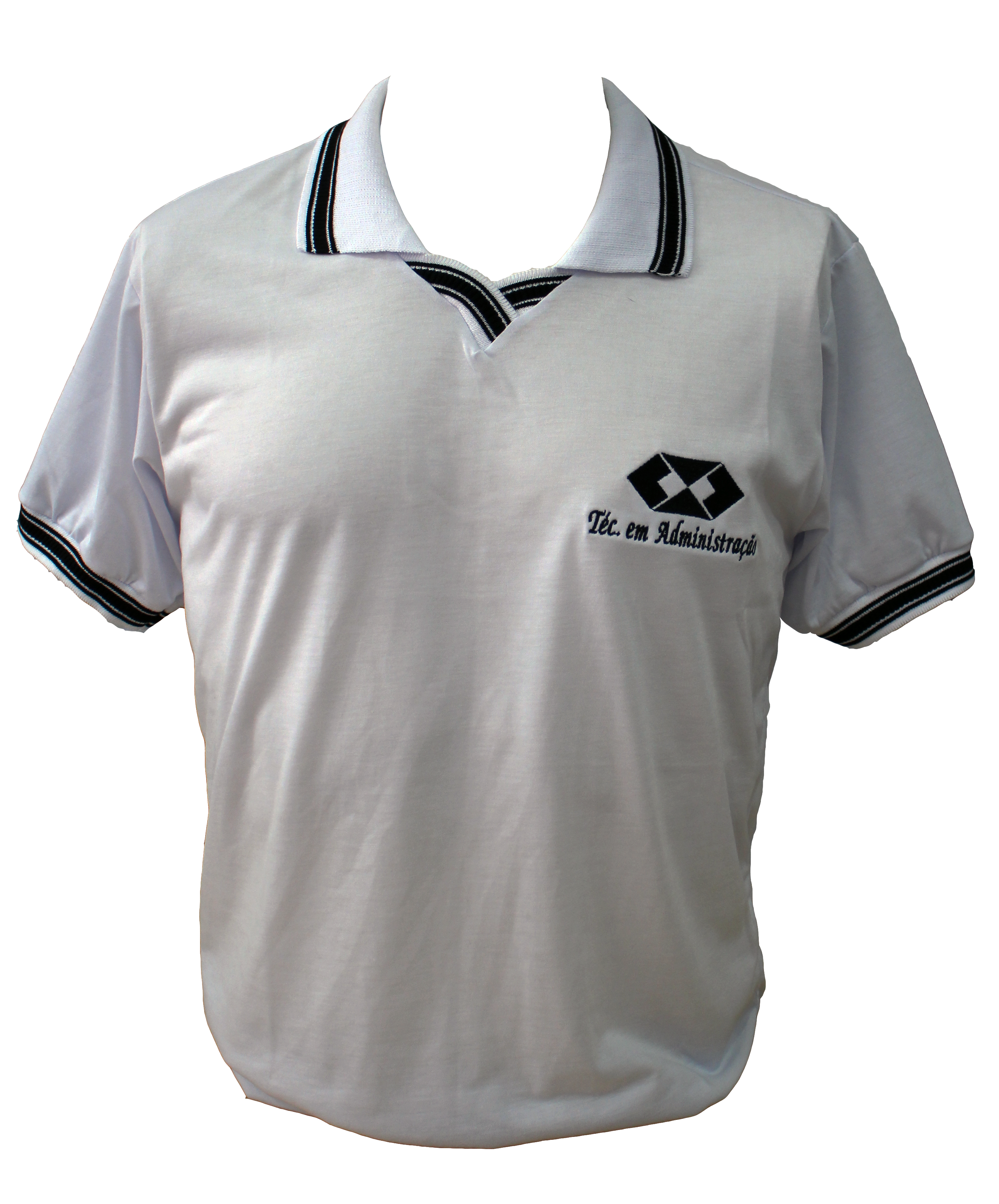 Camisa polo com decote em V, em PV anti-pilling, bordada