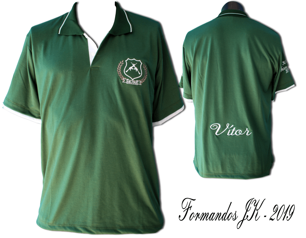 Camisa gola polo em PV anti-pilling, bordada frente, manga e costas