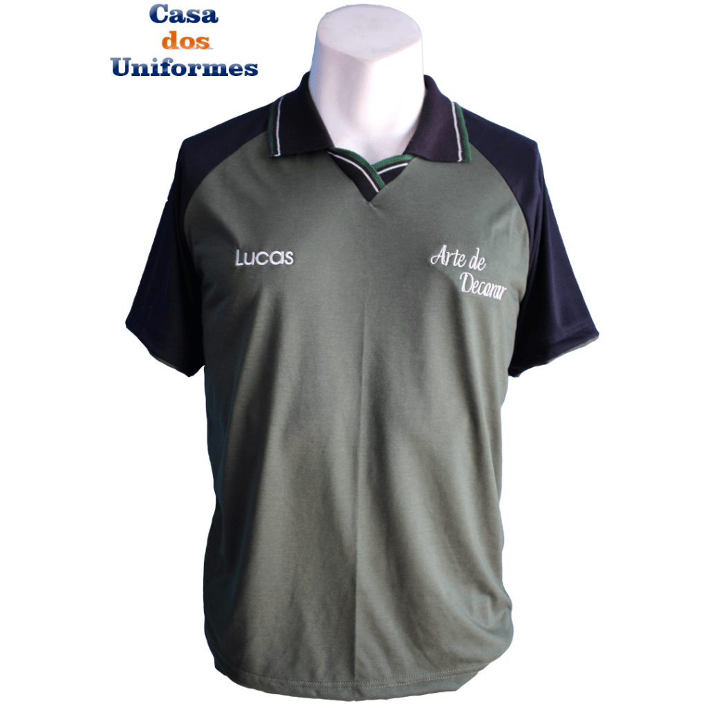 Camisa bordada profissional gola polo