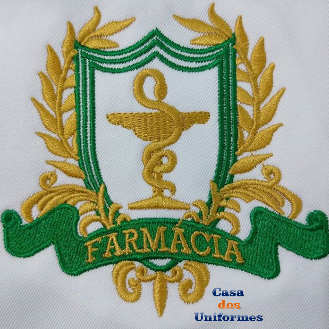 jaleco farmacia bordado