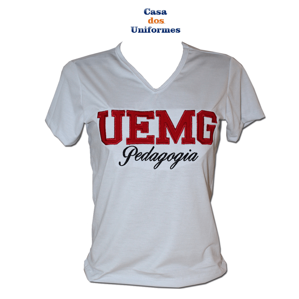 camisa branca bordada em PV