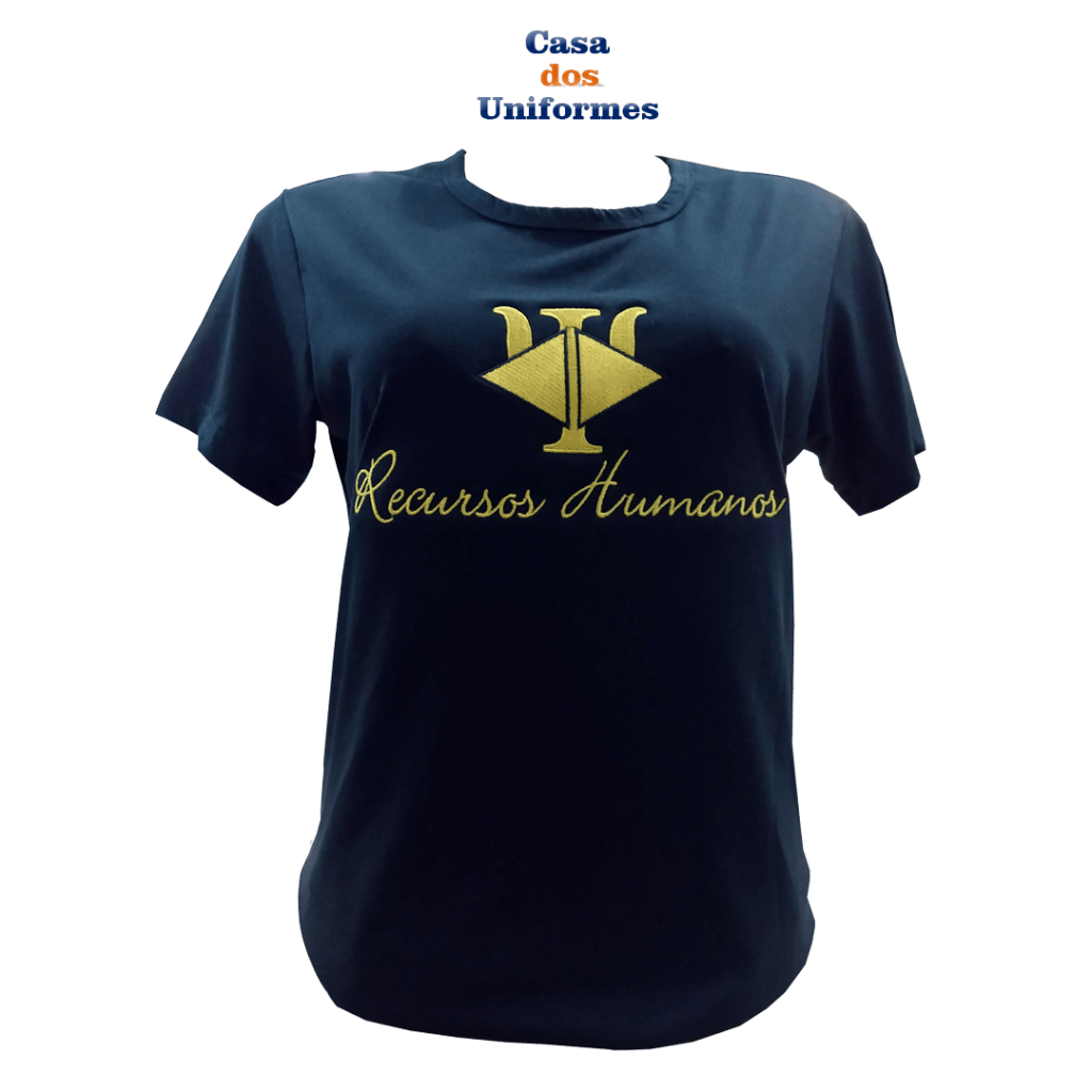 camisa preta recursos humanos bordada